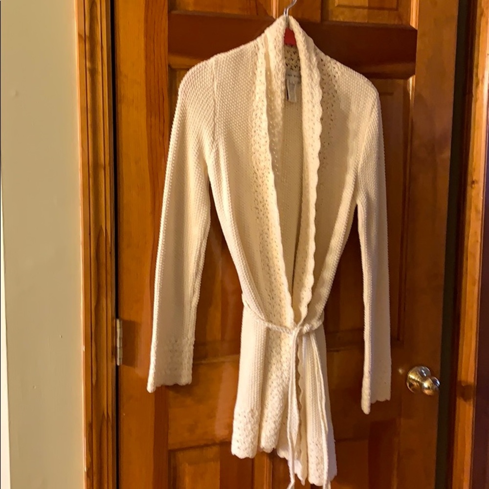 Gorgeous crochet mid length sweater